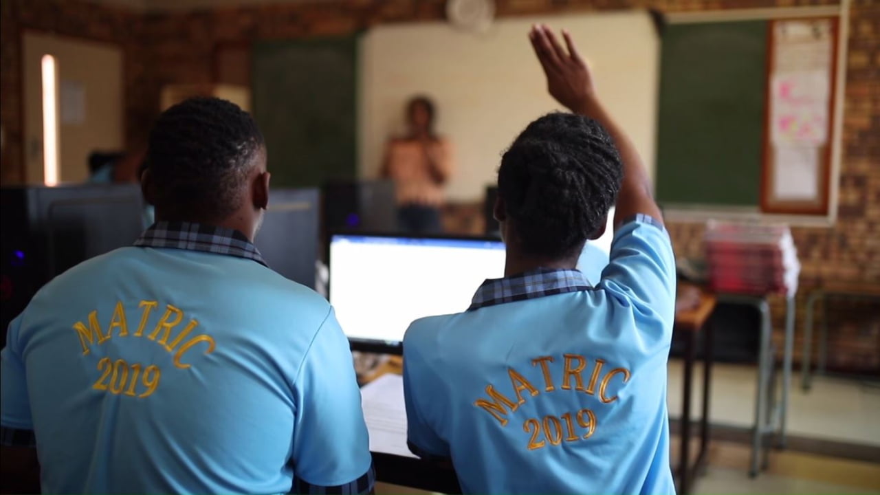 In a classroom at Filadelfia School